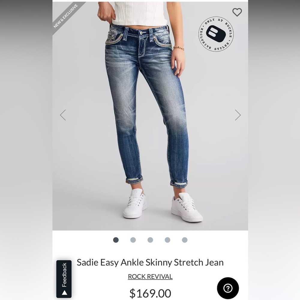 Rock Revival Sadie Easy Ankle Skinny Stretch Jean 33